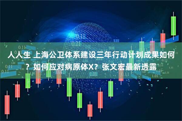 人人生 上海公卫体系建设三年行动计划成果如何？如何应对病原体X？张文宏最新透露