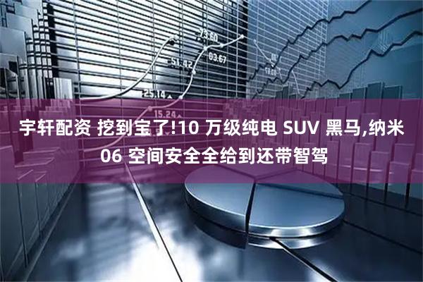 宇轩配资 挖到宝了!10 万级纯电 SUV 黑马,纳米 06 空间安全全给到还带智驾