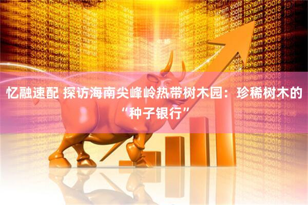 忆融速配 探访海南尖峰岭热带树木园：珍稀树木的“种子银行”